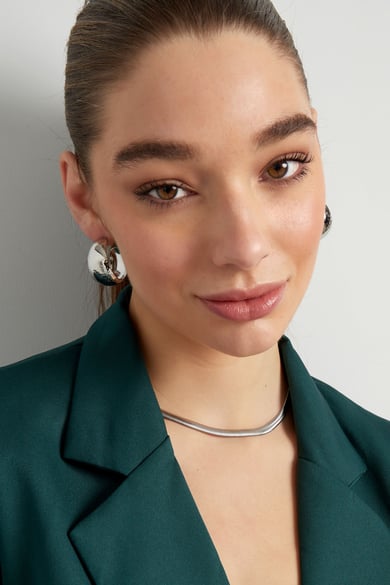 Collana piatta con stampa - Colore oro-6.0MM h5 Immagine4
